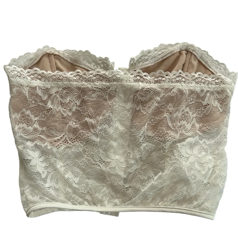 Lace Bustier Corset in Cream Size Large‎